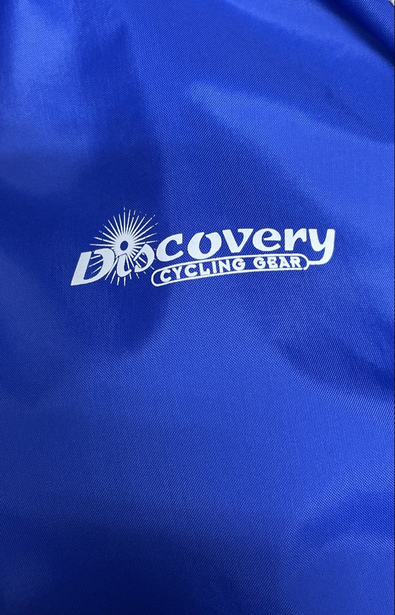 Discovery Cycling Gear Jacket XL Blue Yellow Reflective Nylon Full Zip Cycling