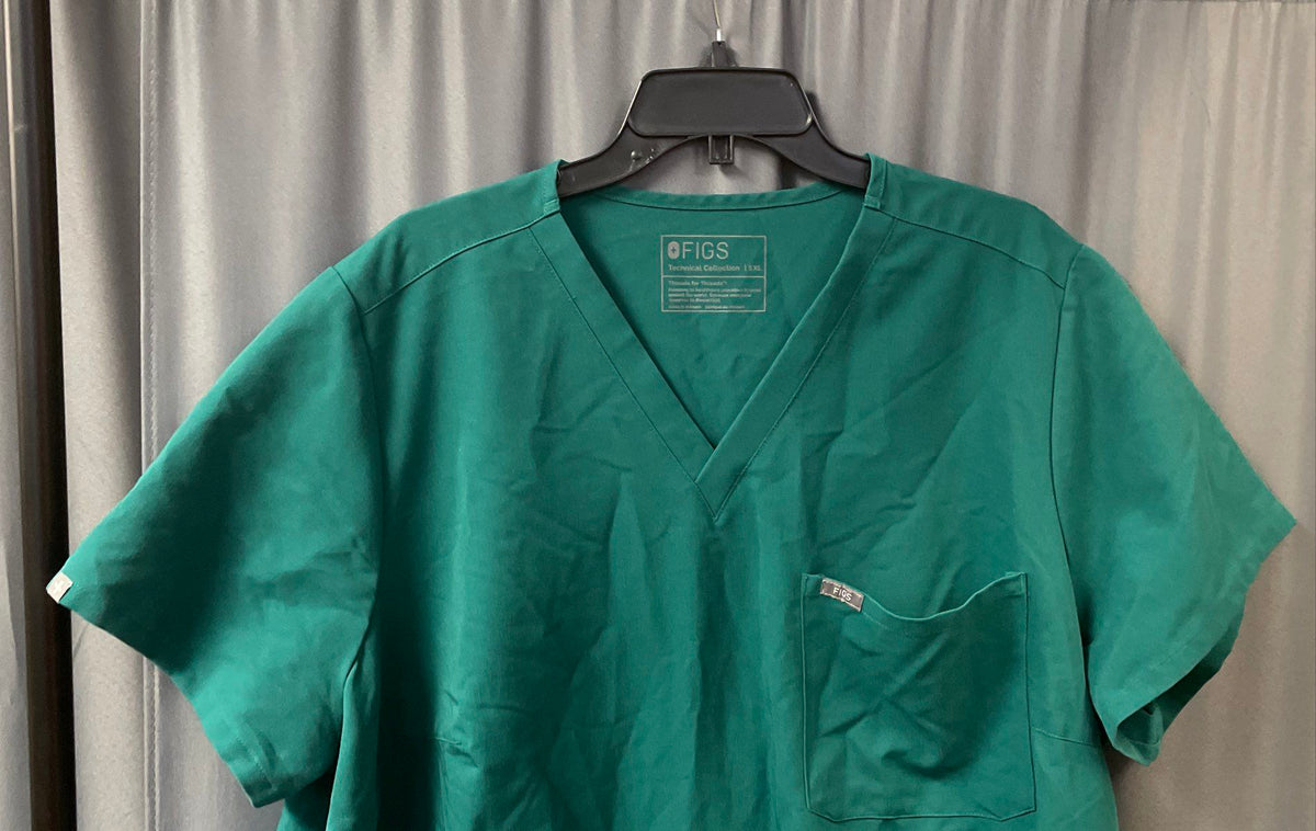 Figs Technical Collection Green Scrub Set Catarina V-Neck Top 5XL Pants 5XLT