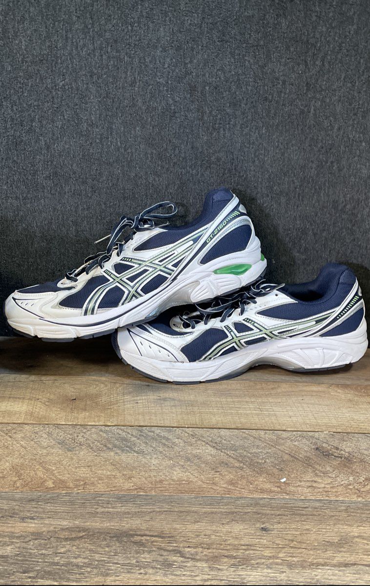Asics GT-2160 Navy White Lime Green Running Shoes Men's Size 11.5