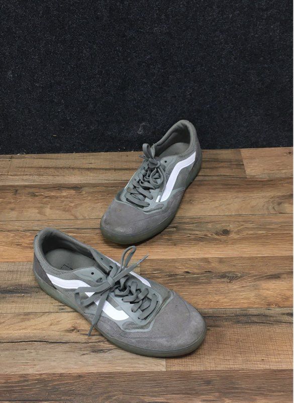 Vans AVE Grey White Mesh Suede Low Top Pro Skate Shoes Men's Size 10