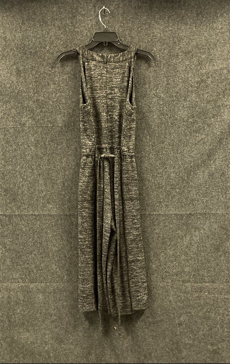 T by Talbots Women's Gray Marled Knit Sleeveless Wide Leg Jumpsuit Sz PM NWT