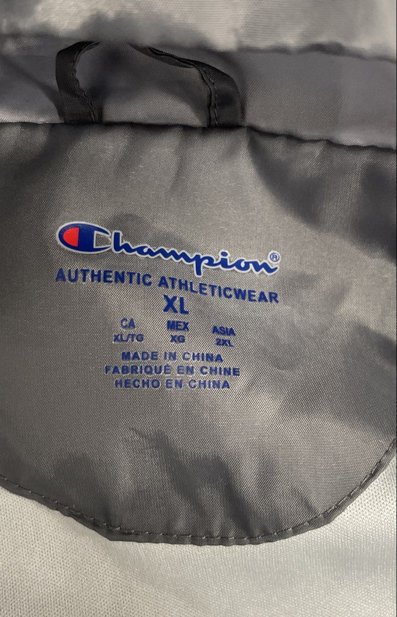 Fredericksburg Nationals Champion Windbreaker Jacket Gray White Sz XL