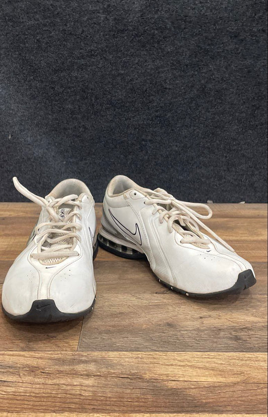 Nike Reax Revolution White Metallic Silver Black Training Shoes Men's Size 9.5