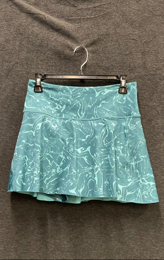 Athleta Women's Ace Printed Tennis Skort Teal Green Marble Pattern Sz S