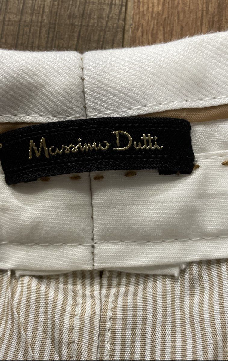 Massimo Dutti Women's Beige Pleated Front Straight Leg Viscose Blend Pants Sz 6