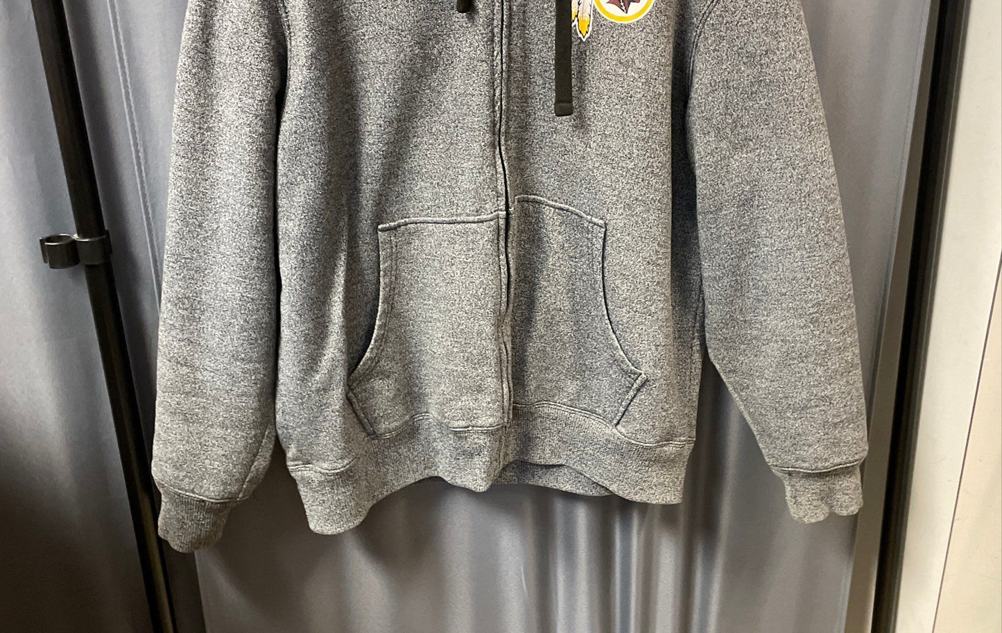 NFL Pro Line Washington Redskins Gray Heather Sherpa Lined Zip Up Hoodie Sz L