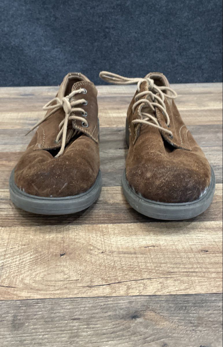 Skechers 62338 Men's Brown Leather Suede Casual Oxford Shoes Size 9