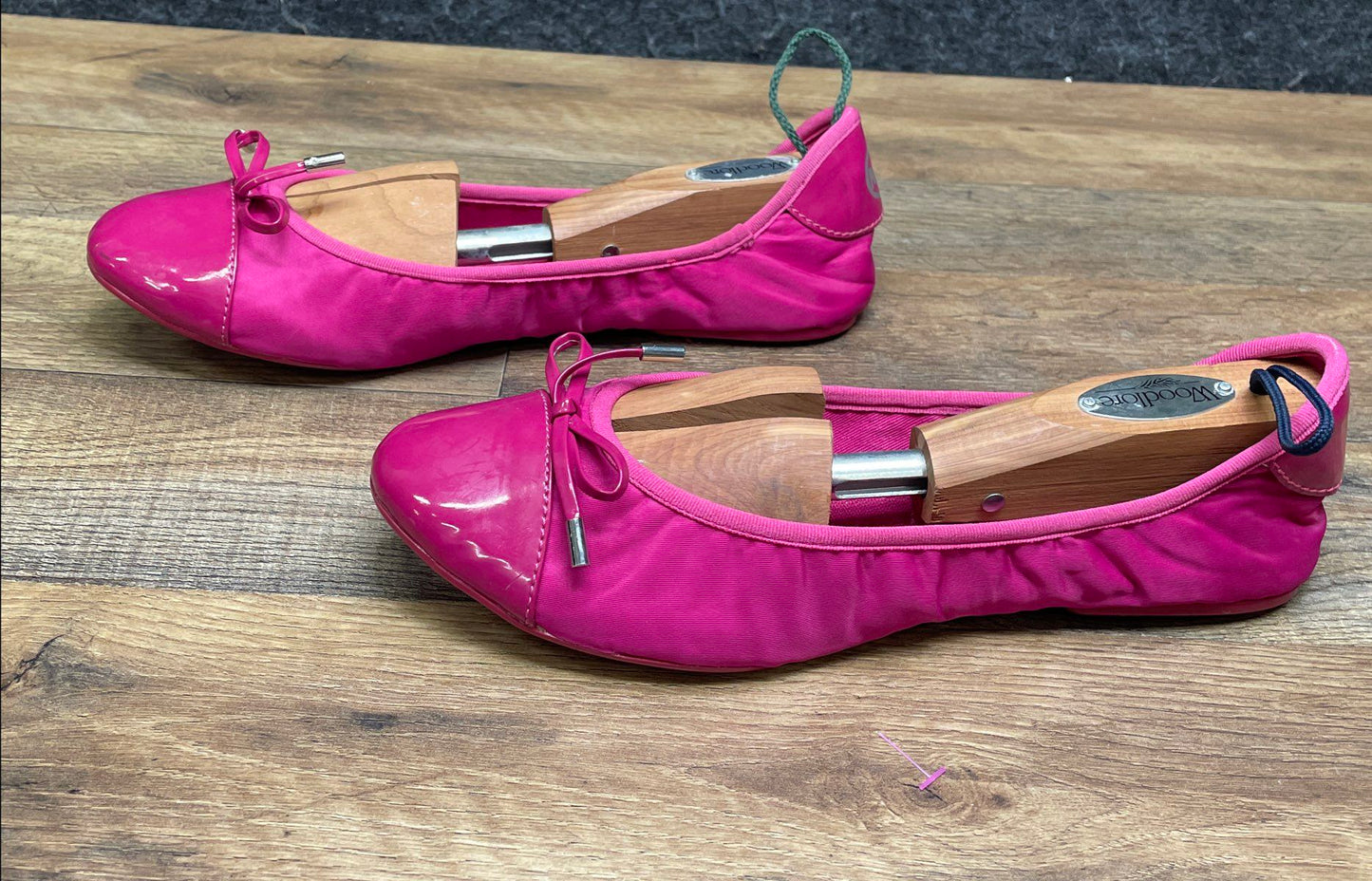 Michael Michael Kors Hot Pink Patent Toe Bow Ballet Flats Women's Size 8M