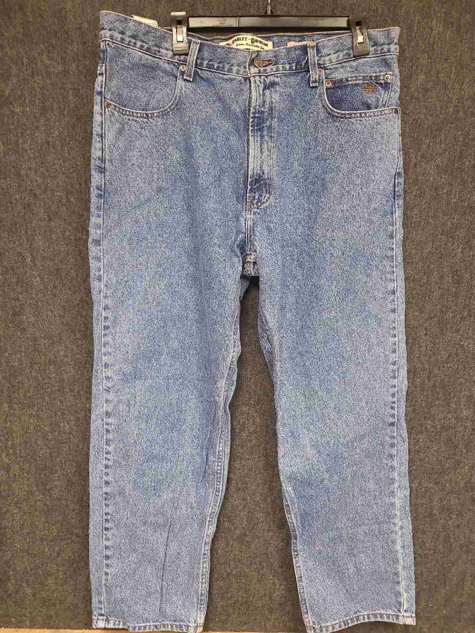 Vintage 90s Harley-Davidson Relaxed Fit Light Wash Denim Jeans Sz 38x30