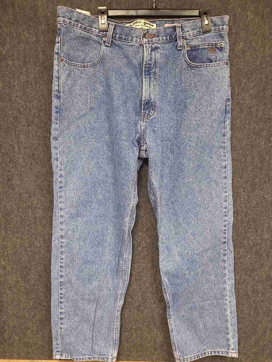 Vintage 90s Harley-Davidson Relaxed Fit Light Wash Denim Jeans Sz 38x30