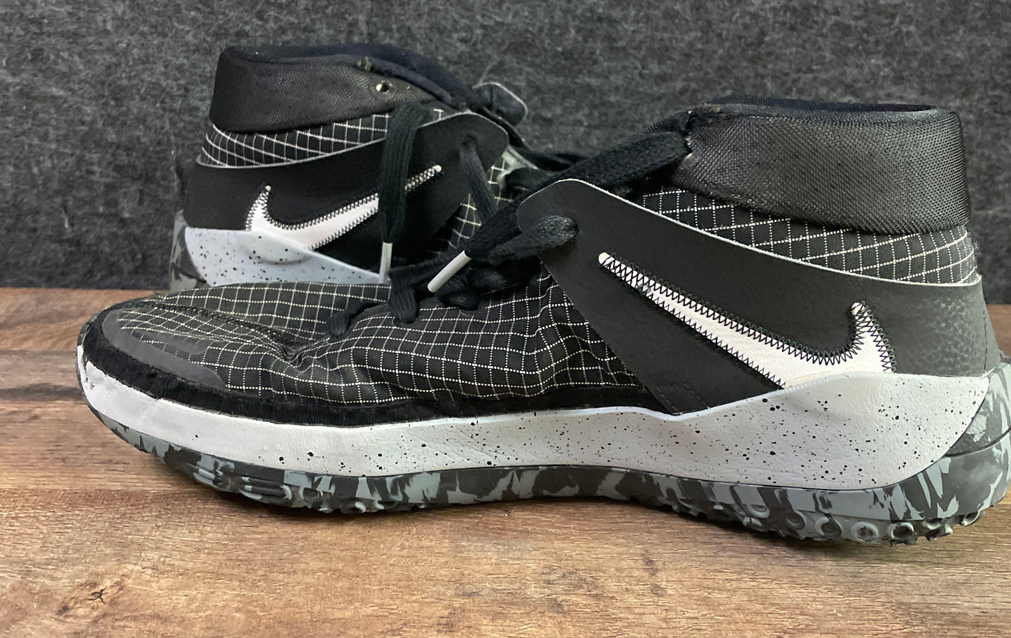 Nike KD 13 CI9948-004 Black White Grid Basketball Shoes Size 13
