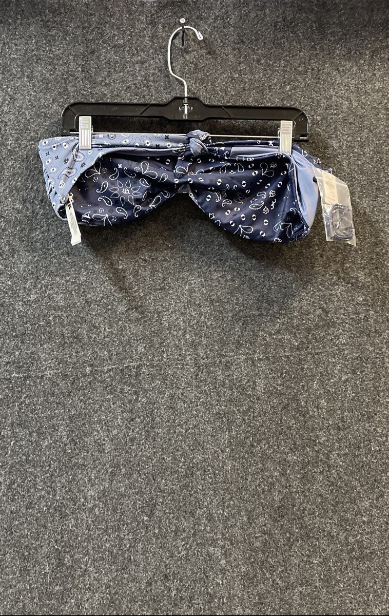 Victoria's Secret PINK Women's Blue Paisley Bandeau Bikini Top NWT Sz Large