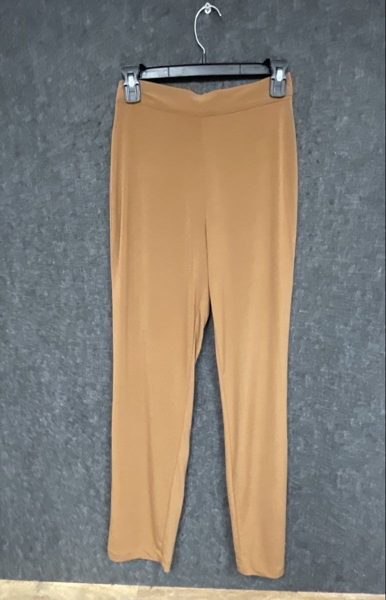 Susan Graver Essentials Women's Tan Pull-On Liquid Knit Straight Leg Pants XXSP
