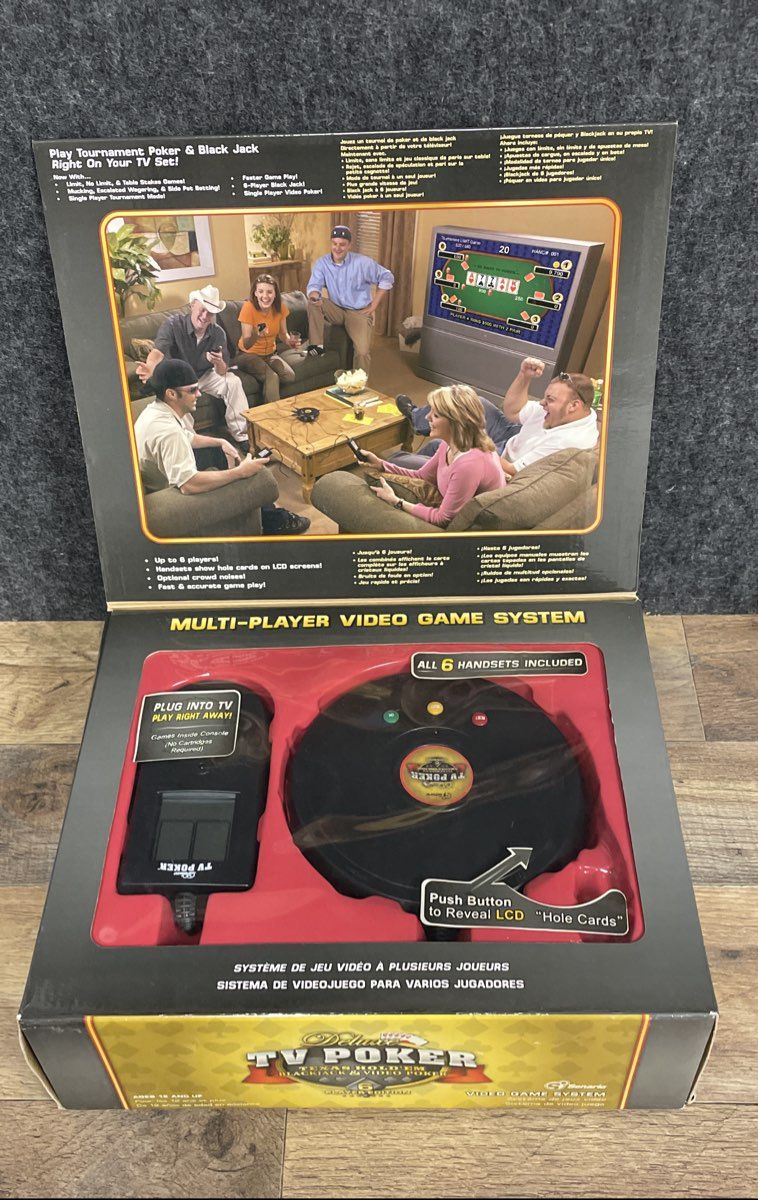 Senario Deluxe TV Poker 6 Player Texas Hold 'Em Blackjack Game System NOB