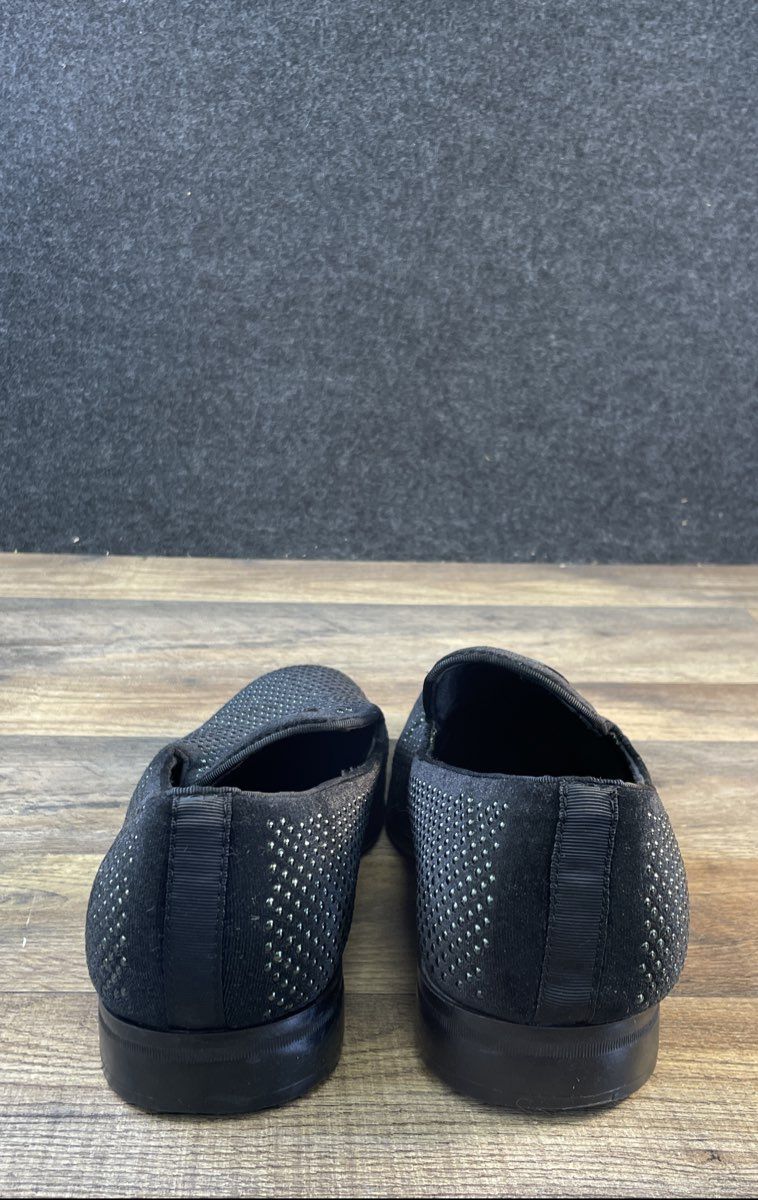 Stacy Adams Swagger Studded Black Slip-On Loafers Dress Shoes Size 10M