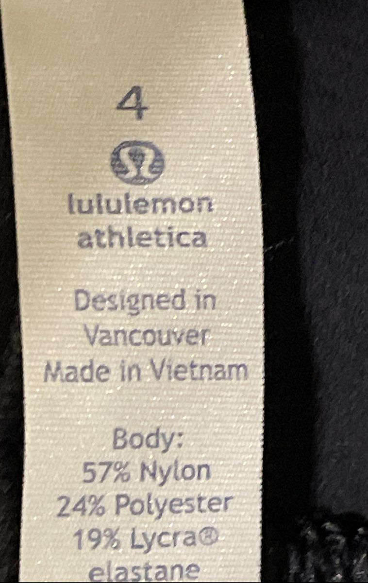 Lululemon Women's In-Form Athletic Shorts Black Drawstring Size 4