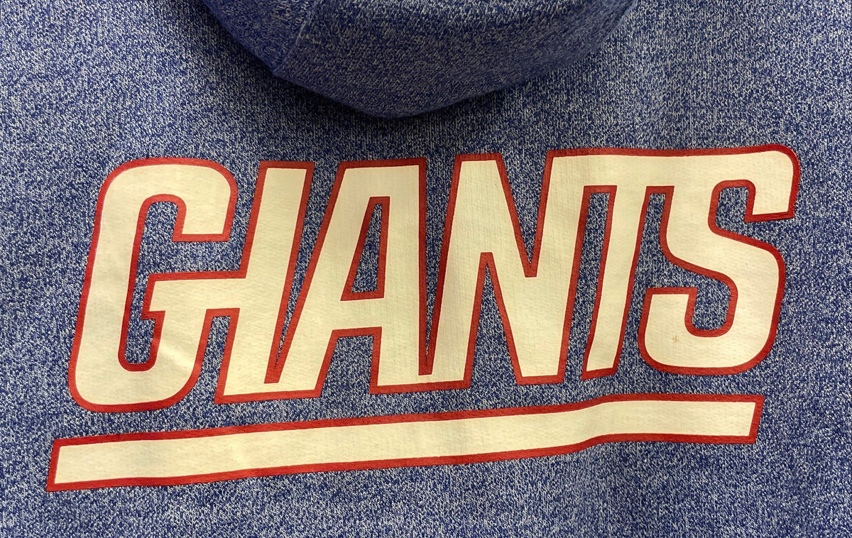 NFL Pro Line Men's New York Giants Full Zip Hoodie Sherpa Lined Blue Marl Sz S
