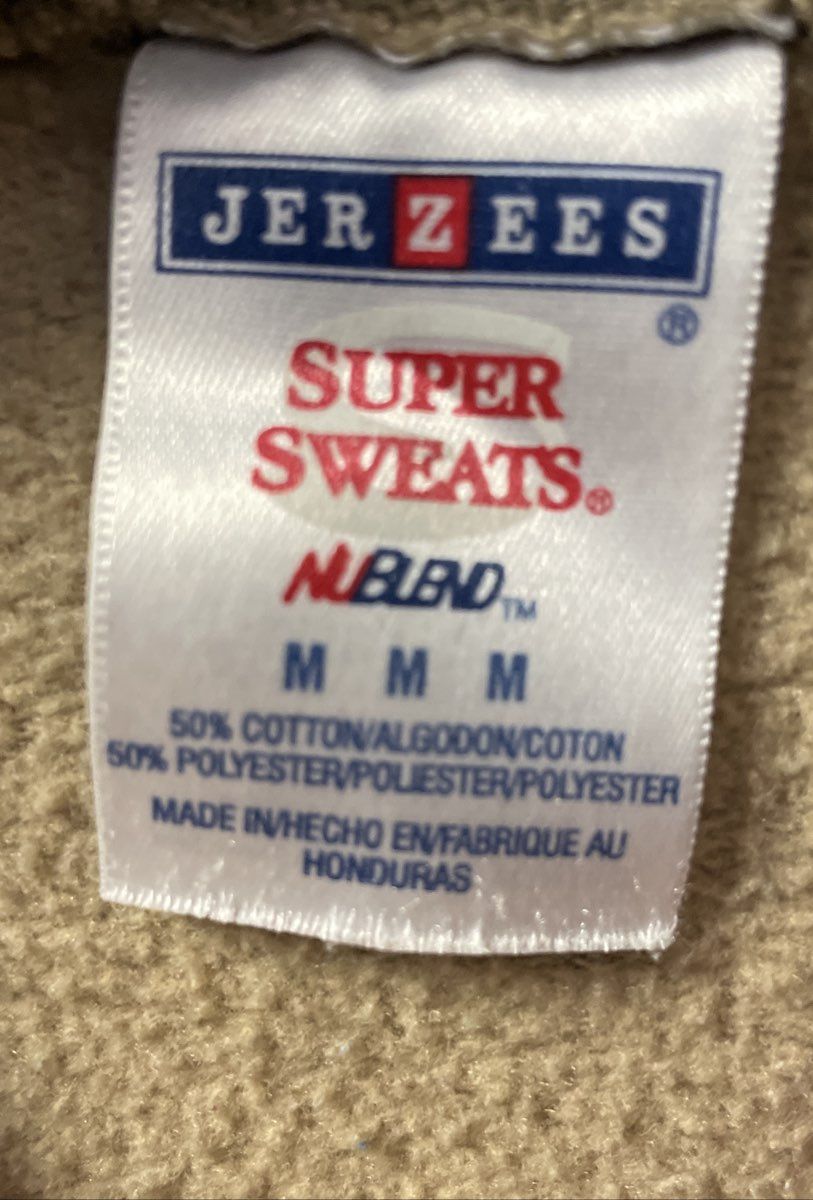 Jerzees National Sarcasm Society Graphic Crewneck Sweatshirt Tan Unisex M