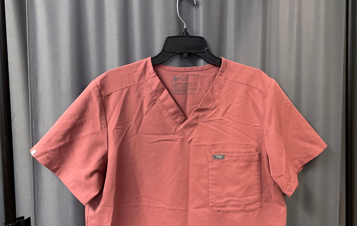 FIGS Men's Leon Technical Collection Brick V-Neck Scrub Top Sz M