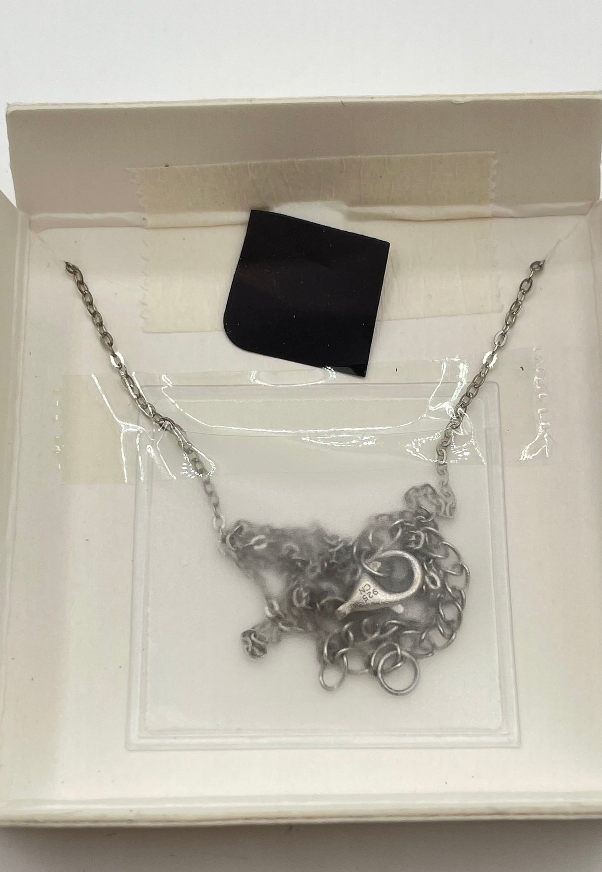 Rachel Zoe 925 Sterling Silver M Initial Pendant Necklace In Box