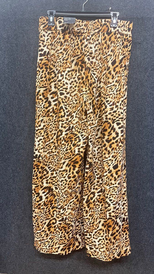 INC International Concepts Women's Leopard Wide Leg High Rise Pants NWT Sz 12