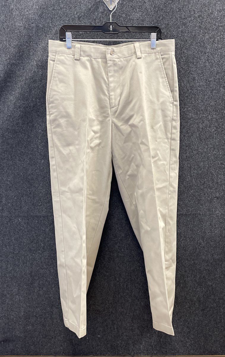Dockers Men's Tan Khaki Pants Chinos 100% Cotton Flat Front Size 34x29