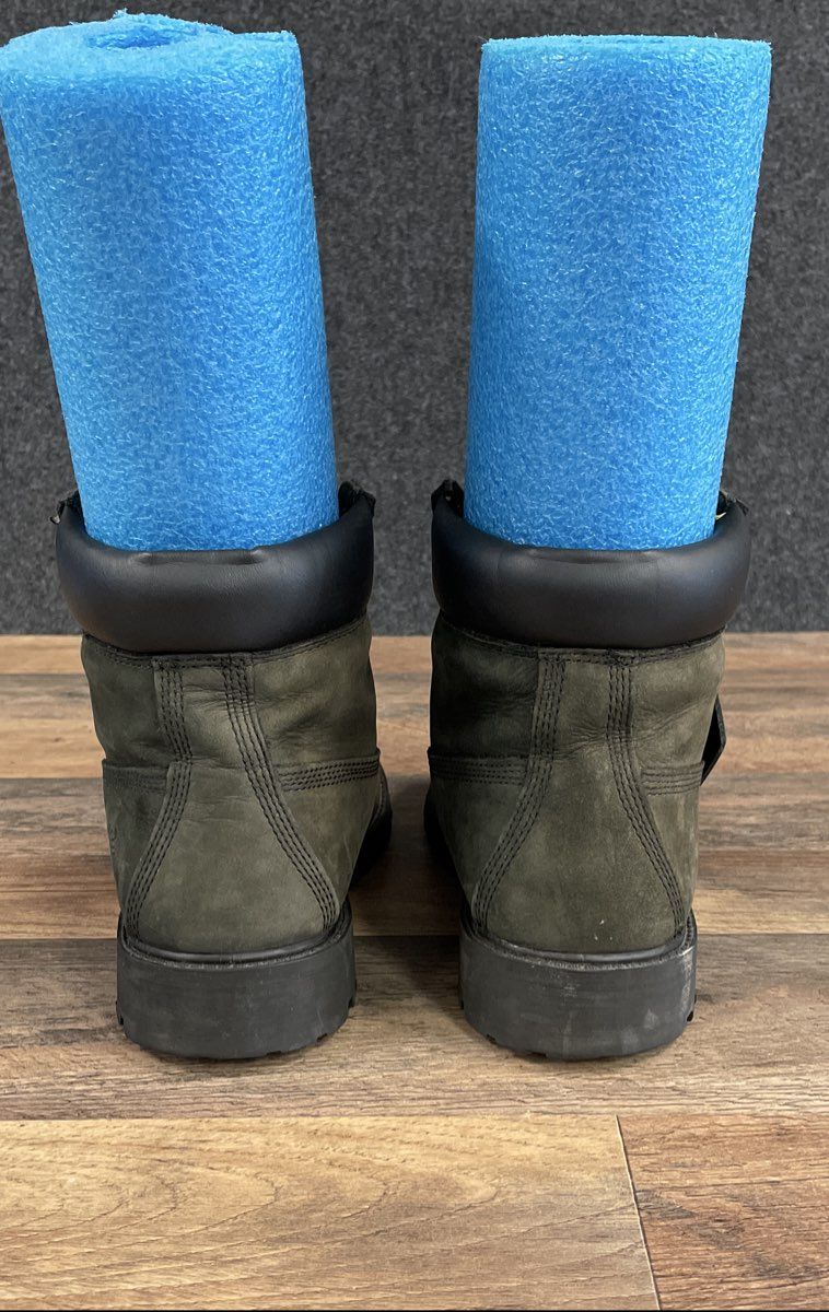Timberland 6-Inch Premium Waterproof Dark Green Nubuck Boots Boys Size 6.5
