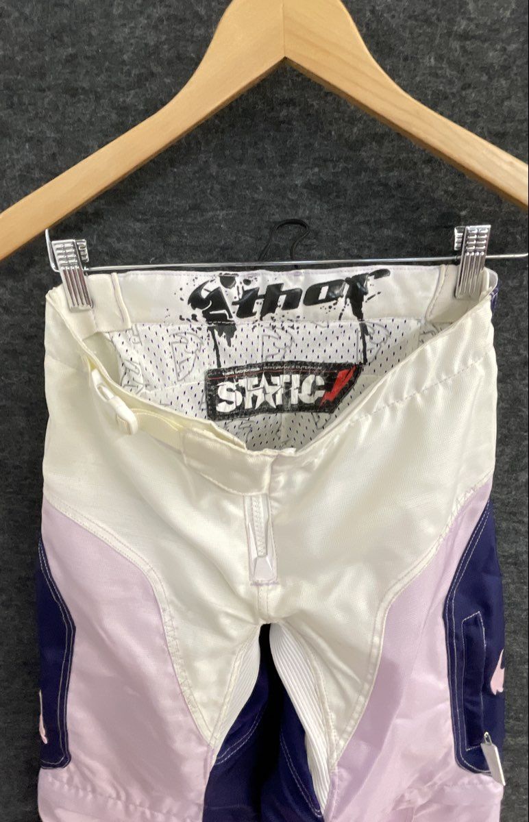 Thor Women's Static Motocross Racing Pants Purple Pink White Vintage Y2K Sz 5/6