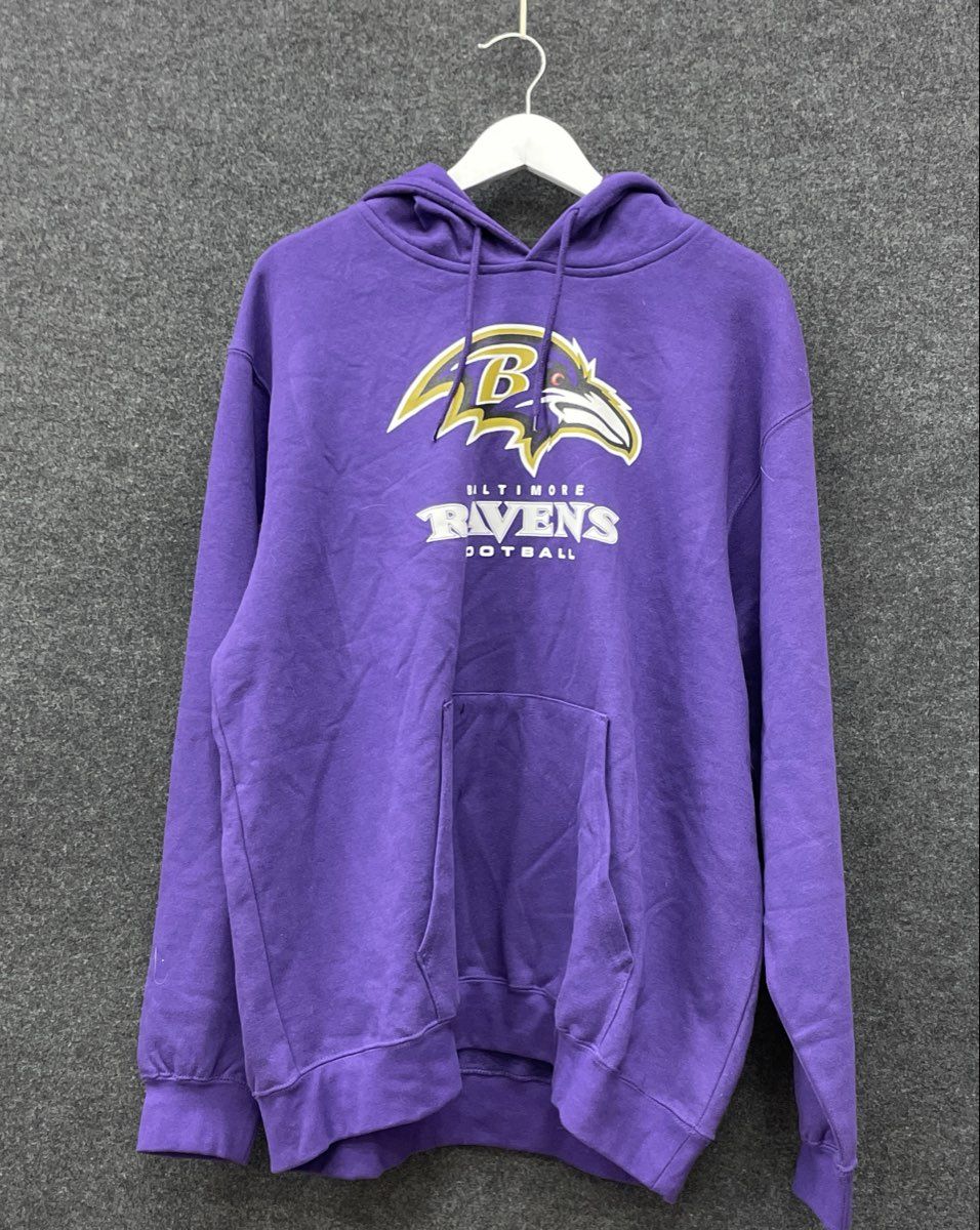 NFL Team Apparel Men's Baltimore Ravens Purple Pullover Hoodie Football NWT
