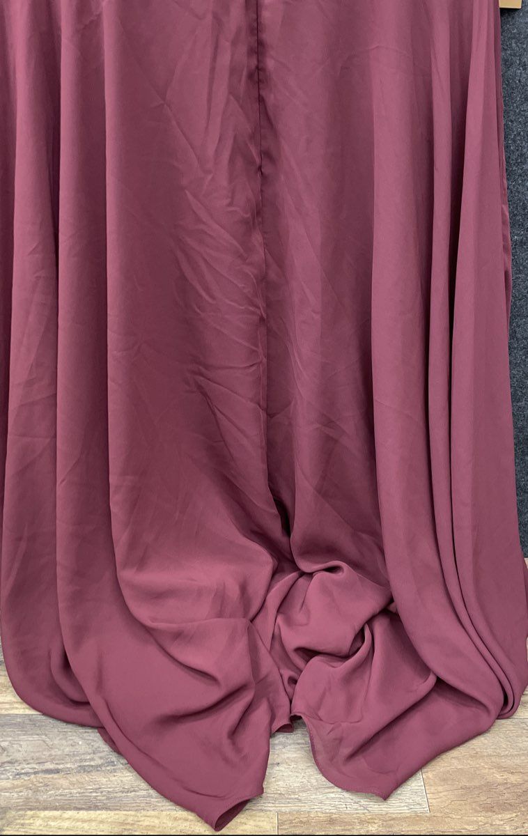 MISSACC Women's Burgundy Sleeveless Maxi Bridesmaid Dress Floral Lace Sequin NWT