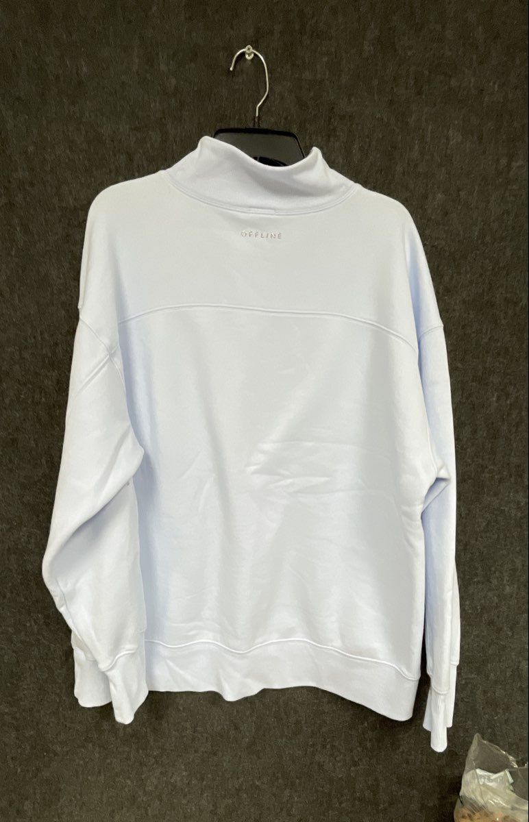 OFFLINE by Aerie Women's Light Blue Oversized Mock Neck Sweatshirt Sz M