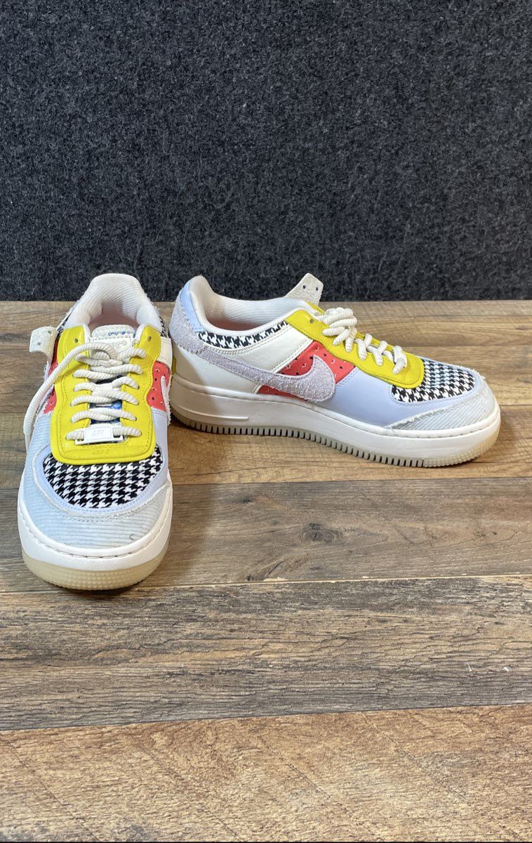Nike Air Force 1 Shadow Multi-Color Houndstooth Women's Sneakers Size 7.5