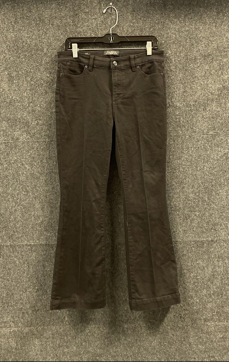 Talbots Women's Black Flawless Five-Pocket Flare Pants Petite Sz 8P