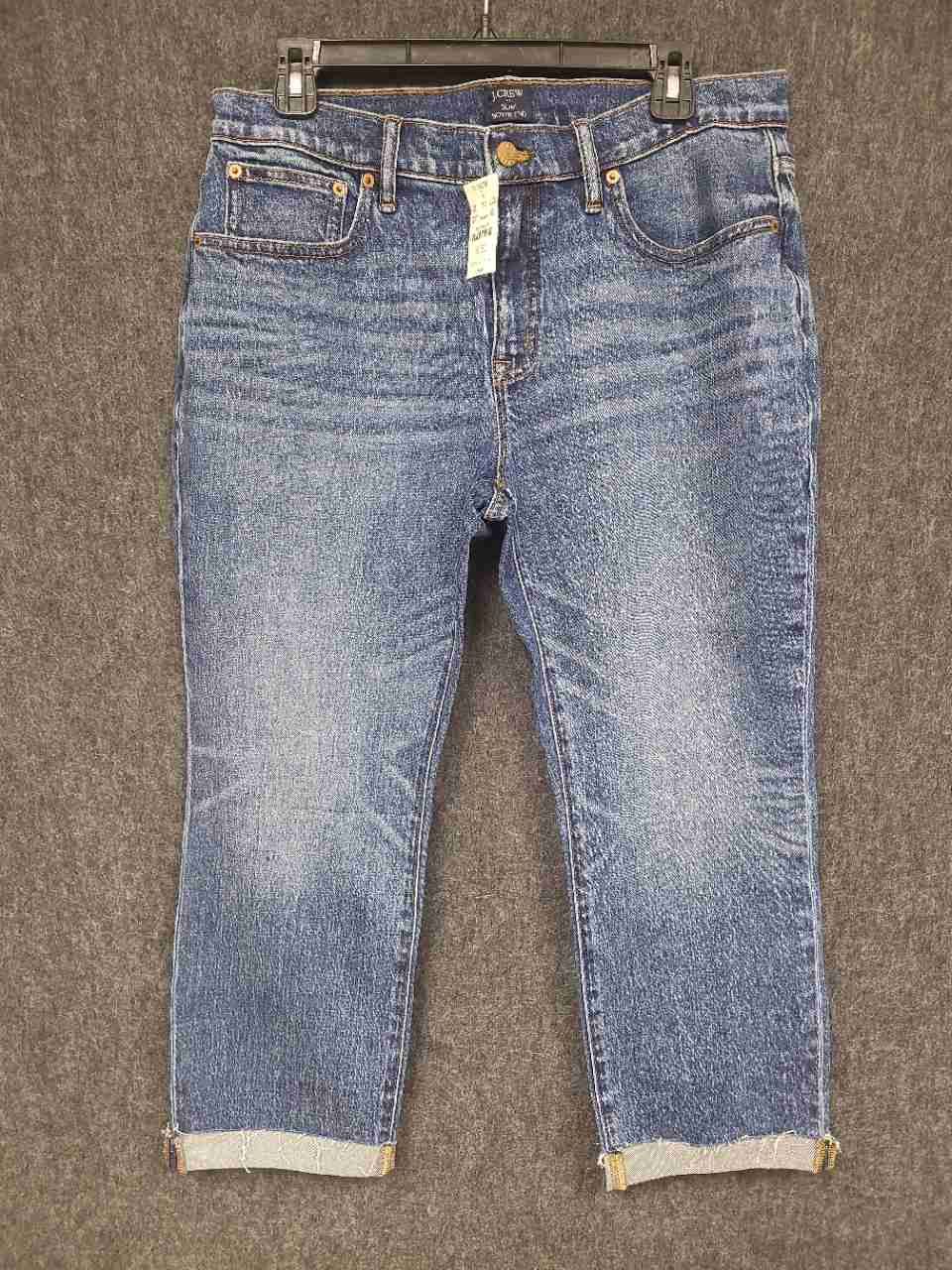 J.Crew Women's Slim Boyfriend Jeans Medium Wash Blue Denim NWT Sz 29P