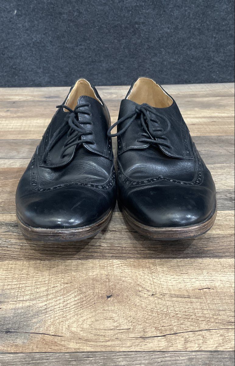 Clarks Black Leather Wingtip Brogue Oxford Dress Shoes Men's Size 12