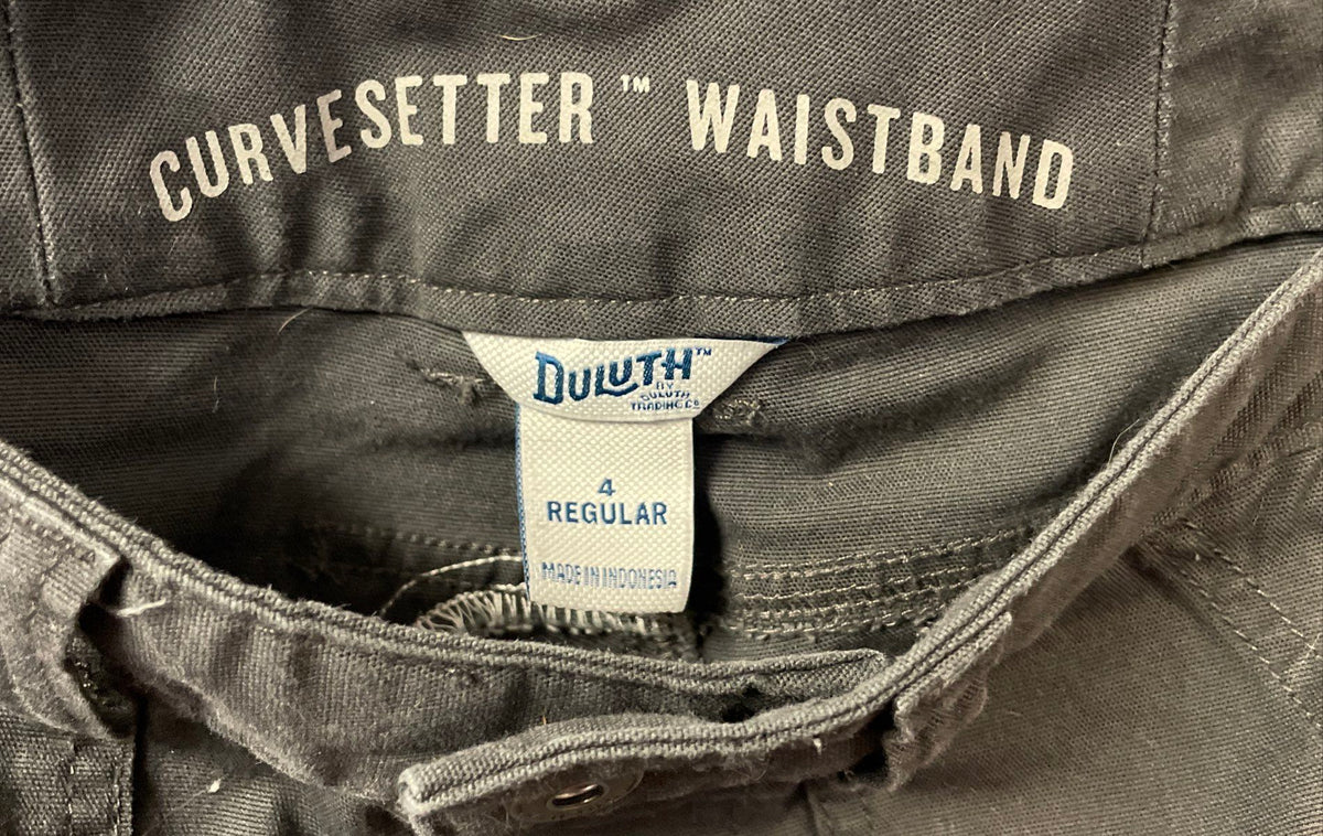 Duluth Trading Co. Women's Curvsetter Utility Carpenter Workwear Pants Gray Sz 4
