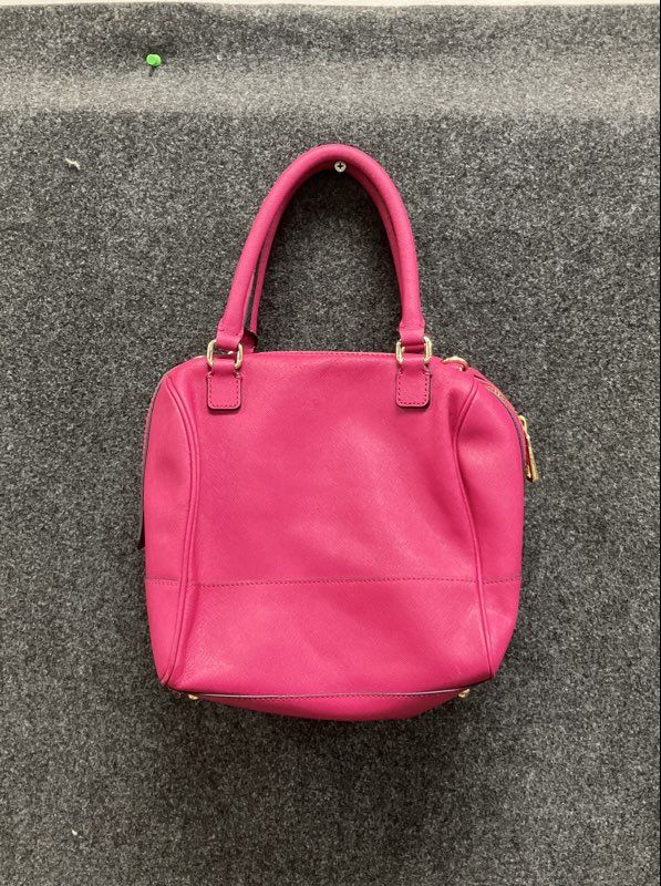 Juicy Couture Hot Pink Saffiano Faux Leather Satchel Bag Gold Hardware