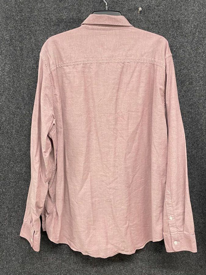 Timberland Mens Oxford Button Up Shirt Long Sleeve Regular Fit Red Sz XXL