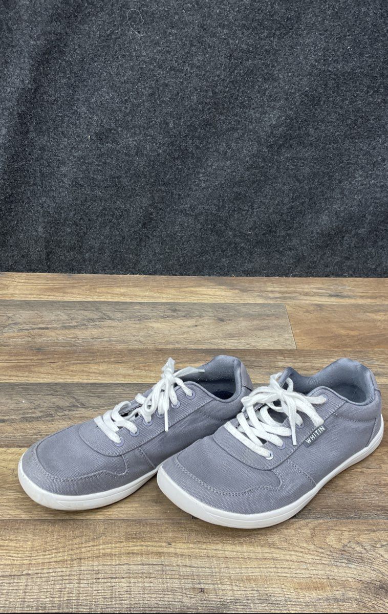 WHITIN Women's Minimalist Barefoot Canvas Sneakers Grey Size 9