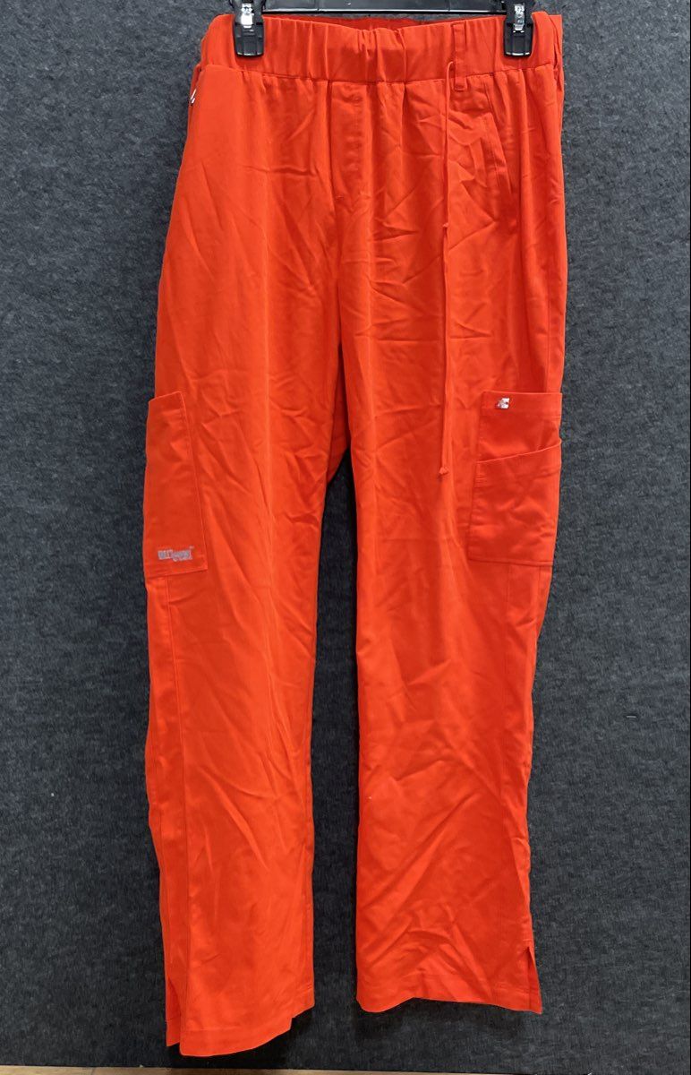 Grey's Anatomy by Barco Women's Signature Scrub Pants Orange Cargo Size L