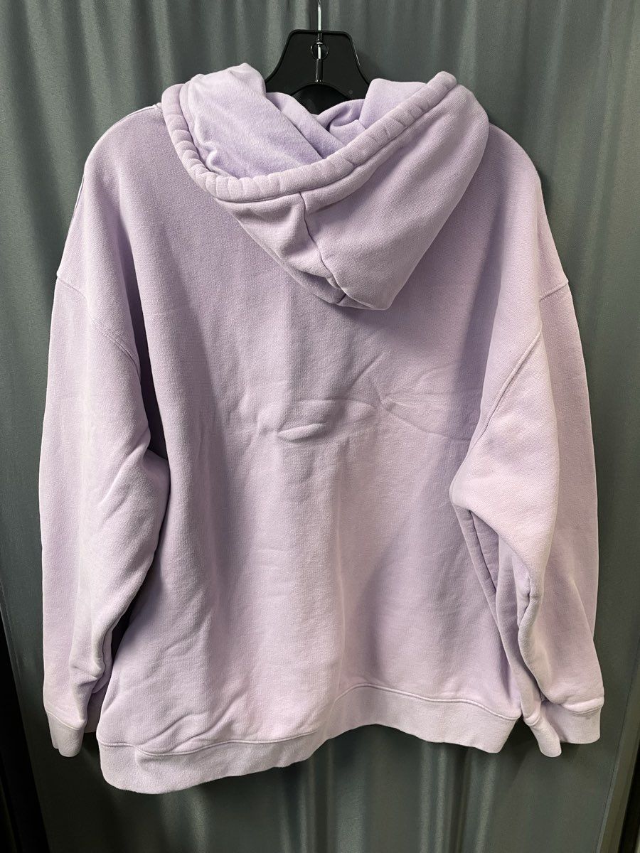 Adidas x Ivy Park Unisex Lavender Purple 3-Stripes Pullover Hoodie Sz XL