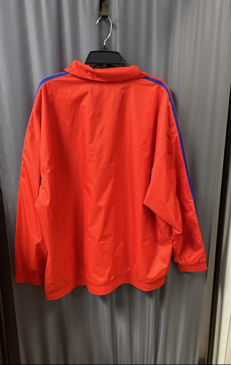 Adidas Men's Active Red 3D Trefoil 3-Stripe Track Top Windbreaker Sz 2XL NWT