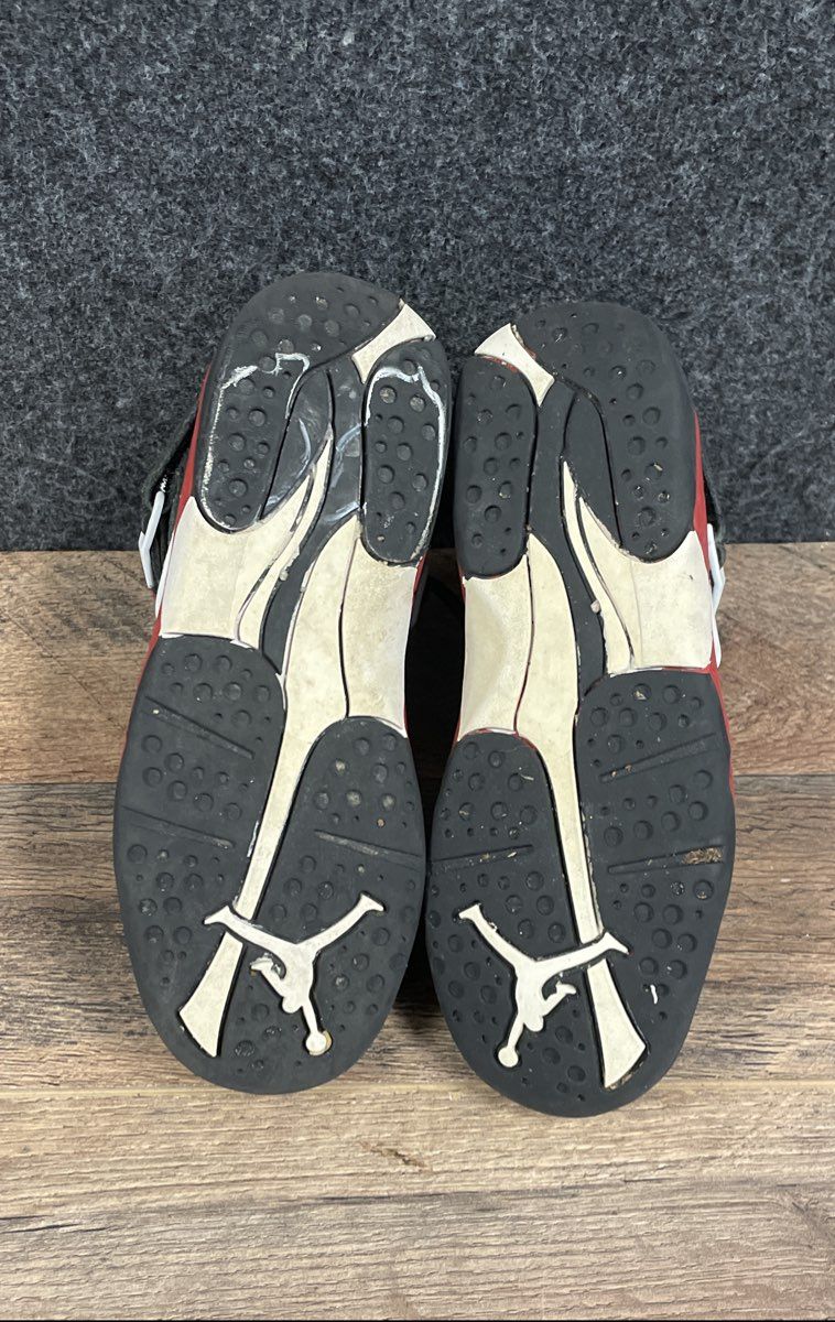 Nike Air Jordan 8 Retro Paprika Red White Black Kids Sneakers Size 13C