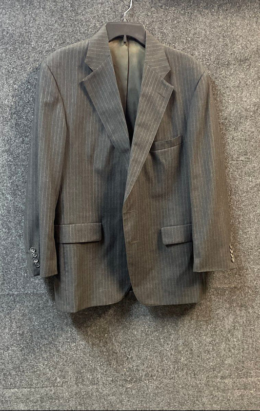 Vintage Palm Beach Men's Gray Pinstripe Suit Jacket Blazer Two Button USA