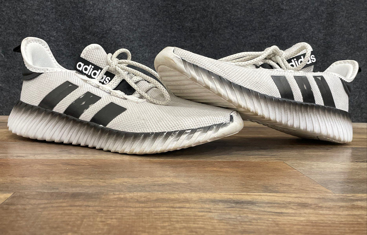 Adidas Kaptir 3.0 White Black Lifestyle Running Shoes Size 12
