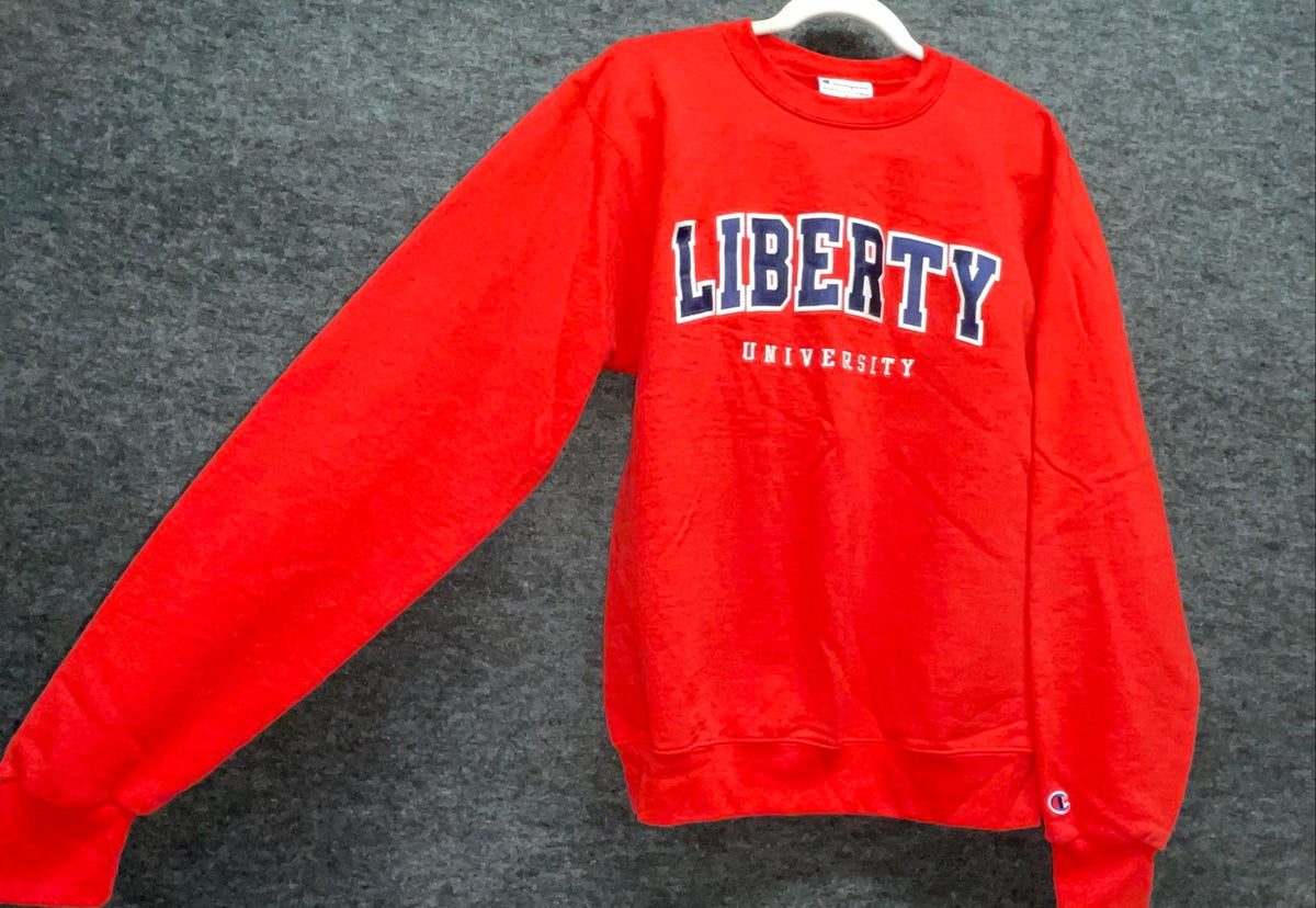 Champion Men's Liberty University Red Pullover Sweatshirt Sz S