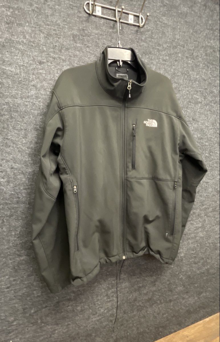 The North Face Men's TNF Apex Softshell Jacket Olive Green Full Zip Size XL