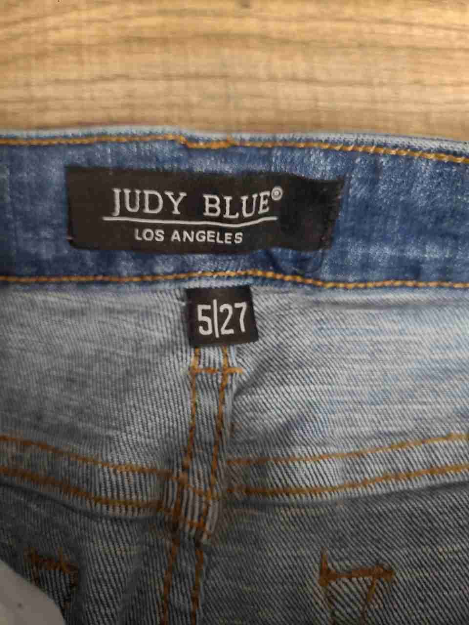 Judy Blue Women's Skinny Fit Distressed Light Wash Multi-Stitch Jeans Sz 5/27