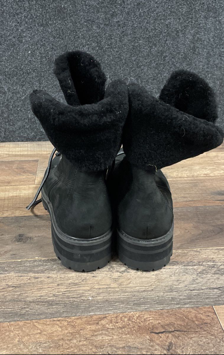 Timberland Courmayeur Valley Black Shearling Lined Boots Women's Size 10