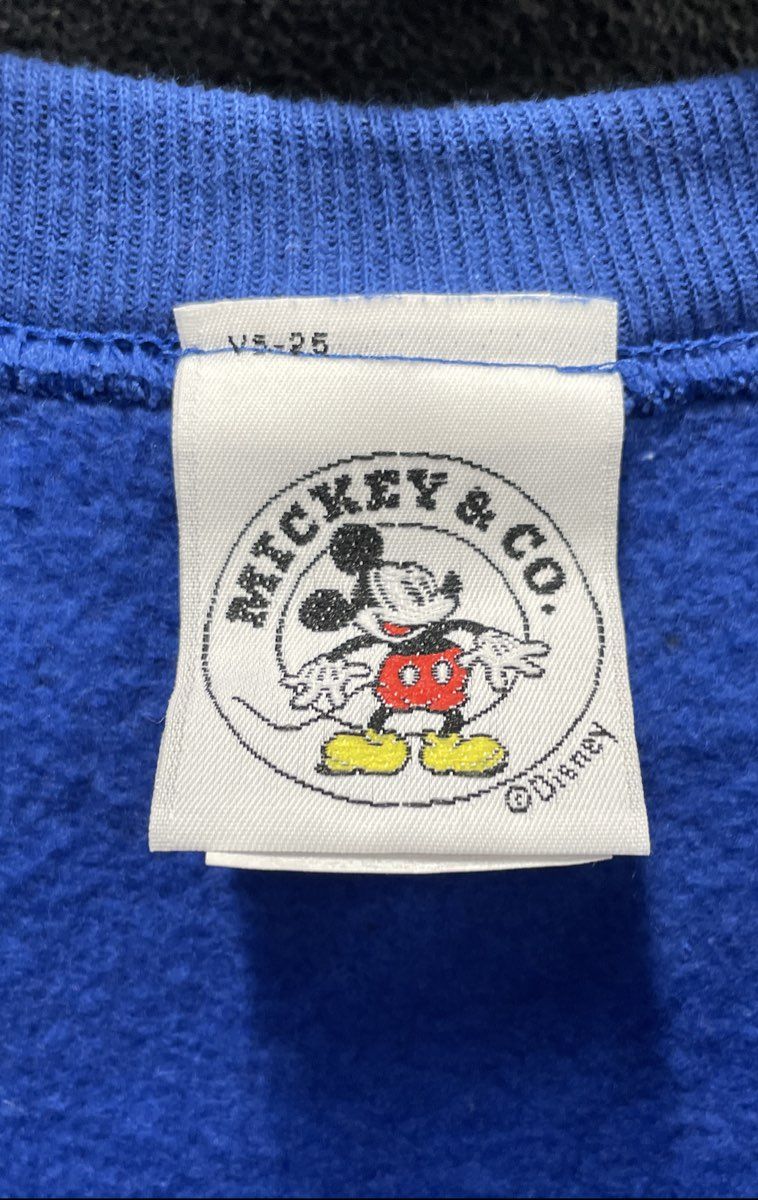 Vintage 90s Disney Mickey & Co. Blue Embroidered Sweatshirt Mickey Mouse Sz L